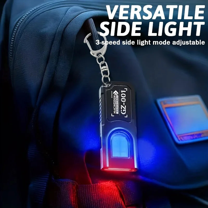 Mini COB LED Keychain Flashlight – Rechargeable 5-Mode Pocket Light Keychain Flashlight Zpaxo