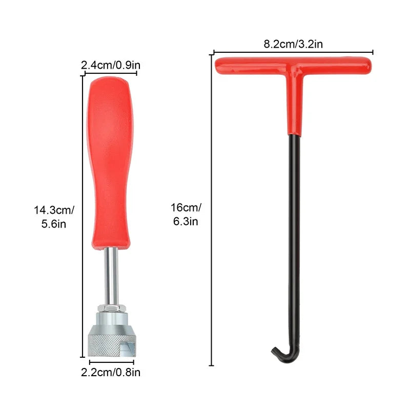 M2Pcs Metal Car Brake Caliper Spring Tool Hook Wrench Precise