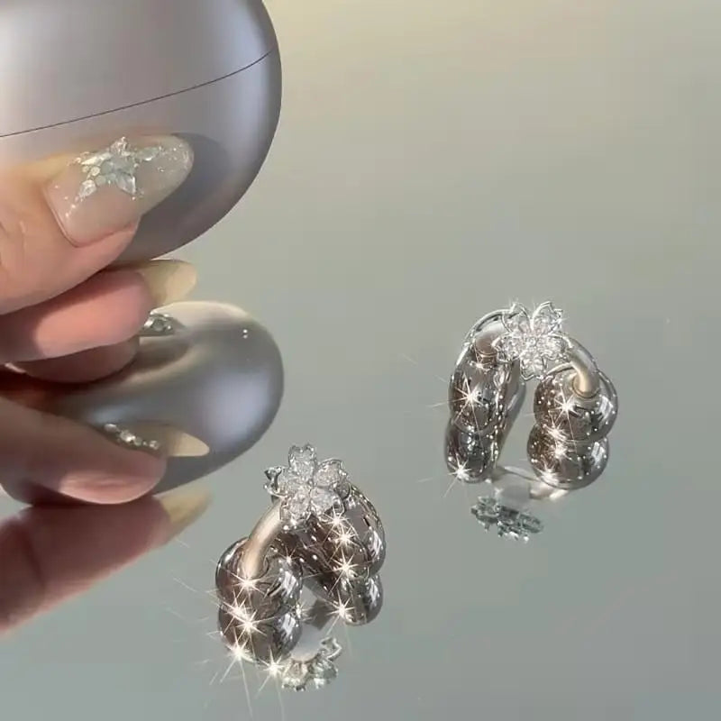 Rhinestone Earbud Decoration Clips – DIY Zircon Charms (1 Pair)
