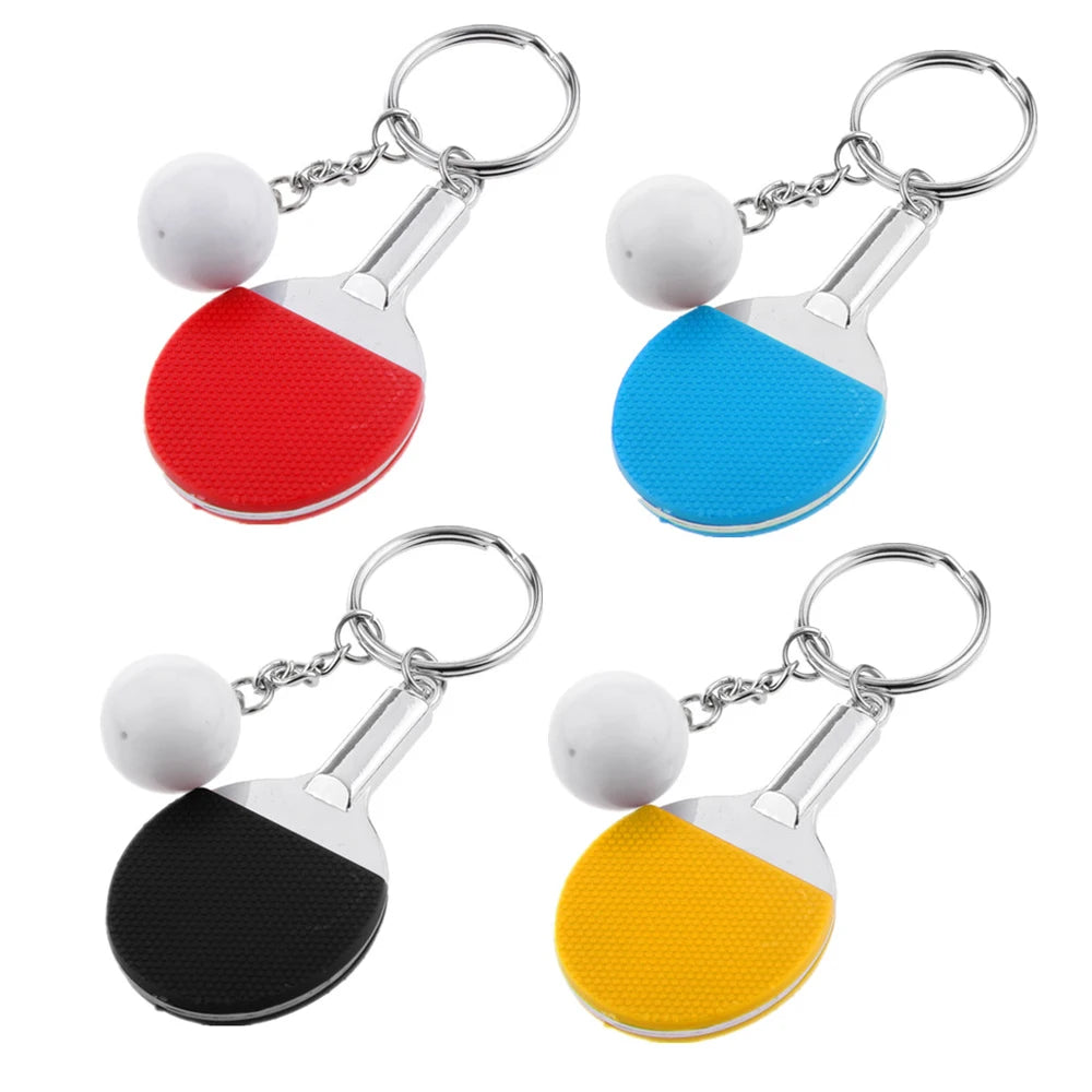 Accessories 7 Color Bowling Tennis Ball Badminton Table Tennis Racket Ping Pong Key Ring Sports Keyring Table Tennis Keychain Zpaxo