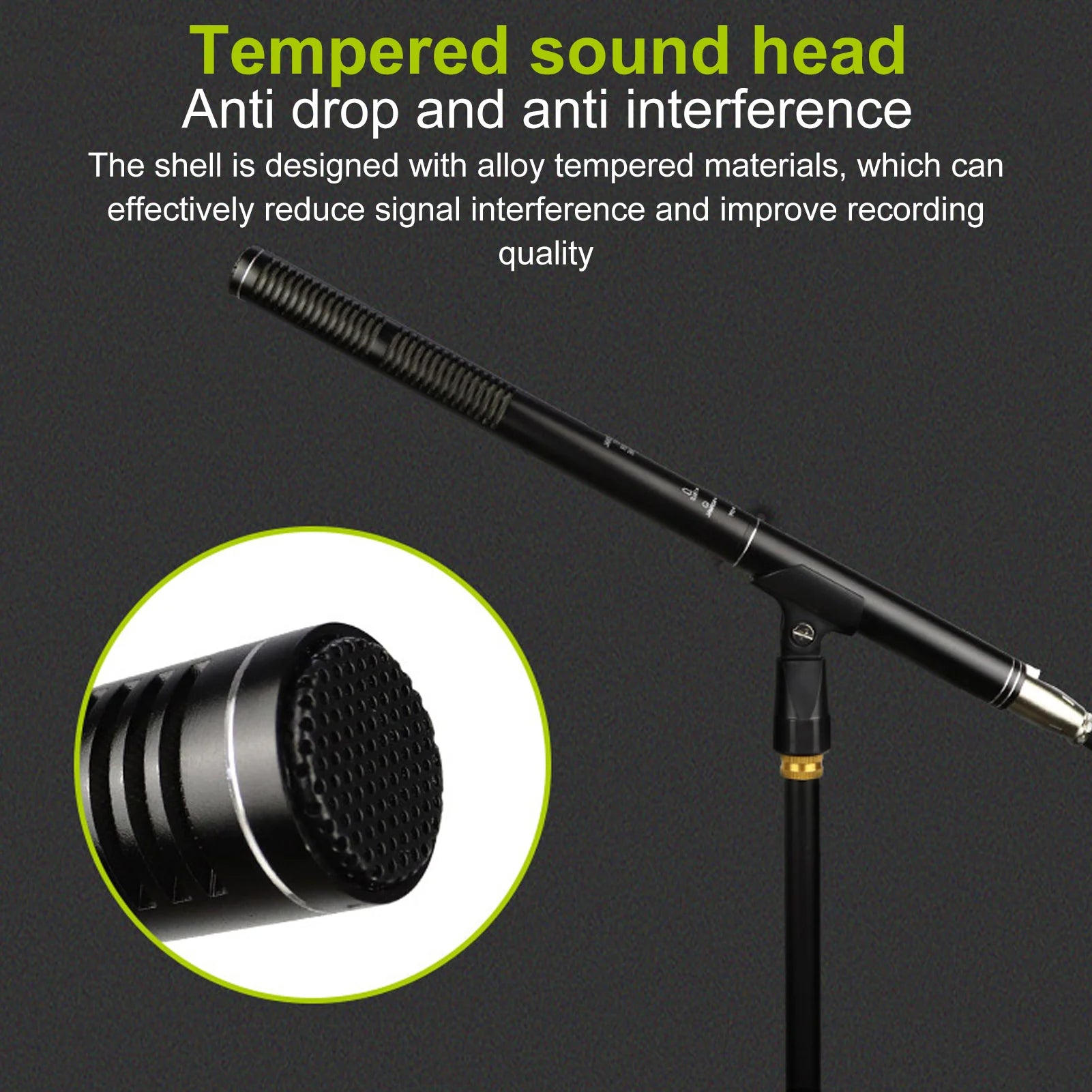 Condenser Microphone Dual Pickup Modes Sensitivity XLR Mobile Phones