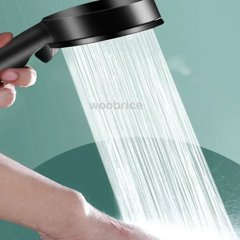 5 Mode Pressure Boost Shower Head Multifunction Adjustable Large Water Yield Shower Nozzle Massage Shower Bathroom Accessory Zpaxo