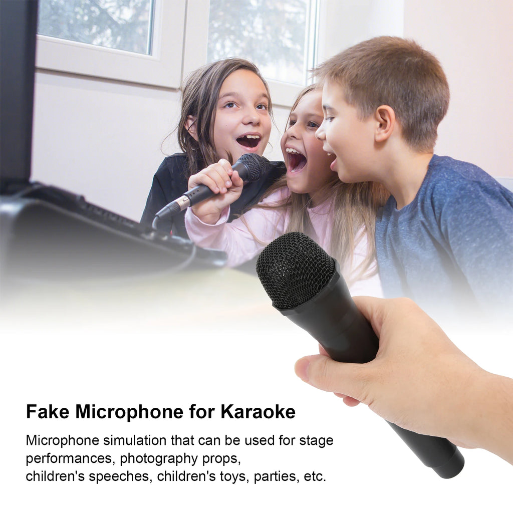 Plastic Prop Mic Microphone Realistic Karaoke Dance Shows Practice