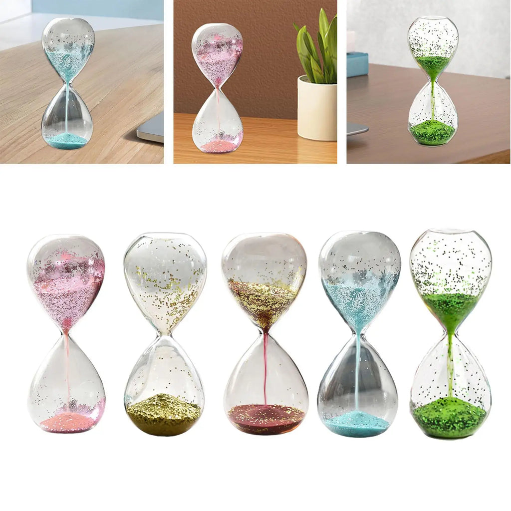 Glitter Sand Hourglass Timer – Desktop Ornament & Holiday Gift Decorative Hourglass Timer Zpaxo