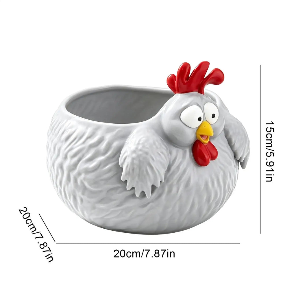 3D Printed Fun Chick Bowl Decorative Chicken Container Hen Kitchen