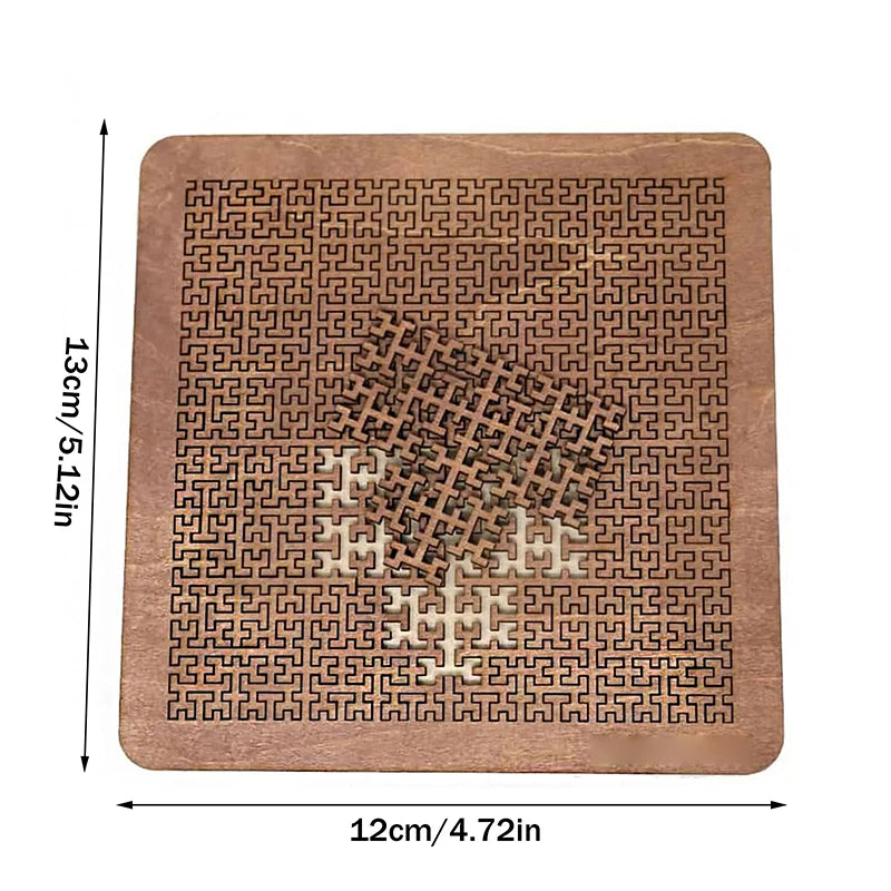 Exciting Fractal Tray Puzzles Distinctive Wood Jigsaw Puzzle Brain Zpaxo Beige