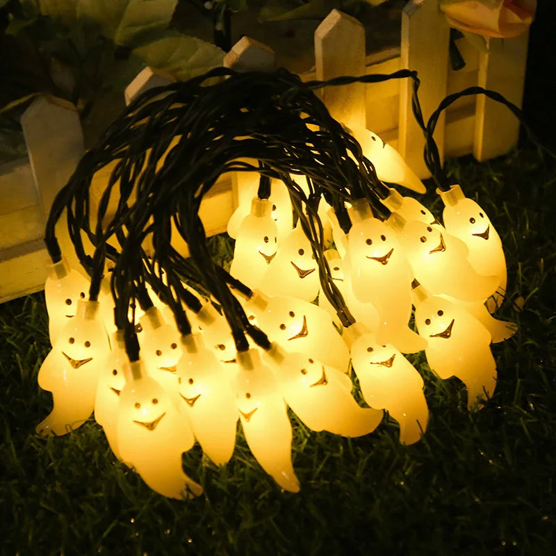 Solar Ghost Light Halloween Christmas Decoration String Led Lamp Sun Zpaxo