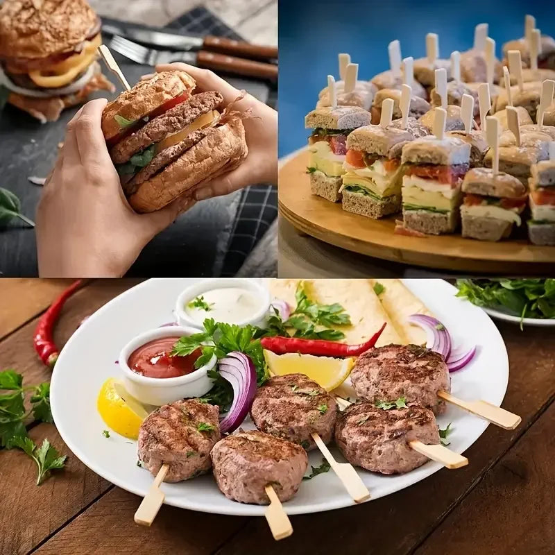 Disposable Bamboo Sticks Barbecue Tools Natural BBQ Skewers Camping