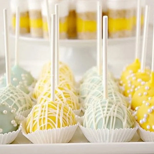 100Pcs Plastic Lollipop Stick Safe White Cake Pop Sucker Sticks For Chocolate Sugar Candy Lollypop DIY Mold Bakeware Tool Zpaxo