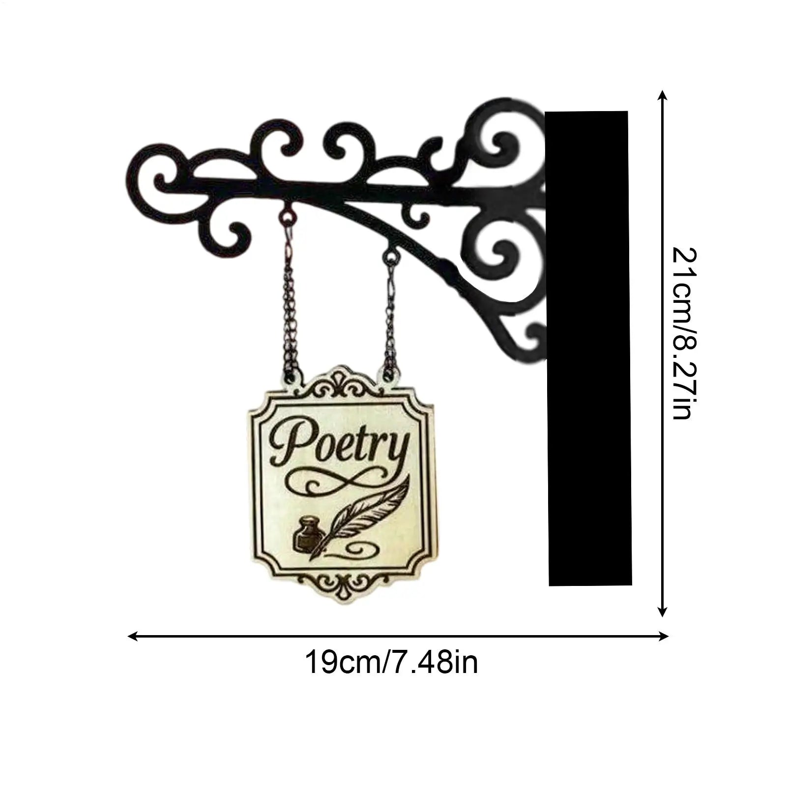 Book Decor Shelf Lover Hangable Sign Accessories Bookworm Reader Wall