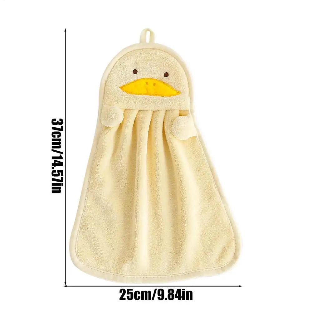 Animal Hand Towels Kids Absorbent Quick Drying Microfiber Cute Zpaxo Yellow