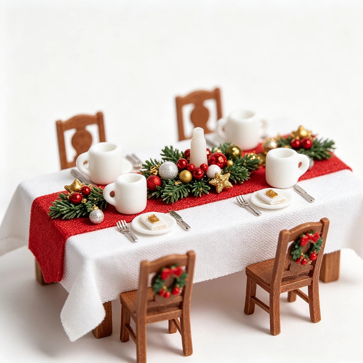 1:12 Miniature Coffee Mugs – Resin Dollhouse Tableware Set