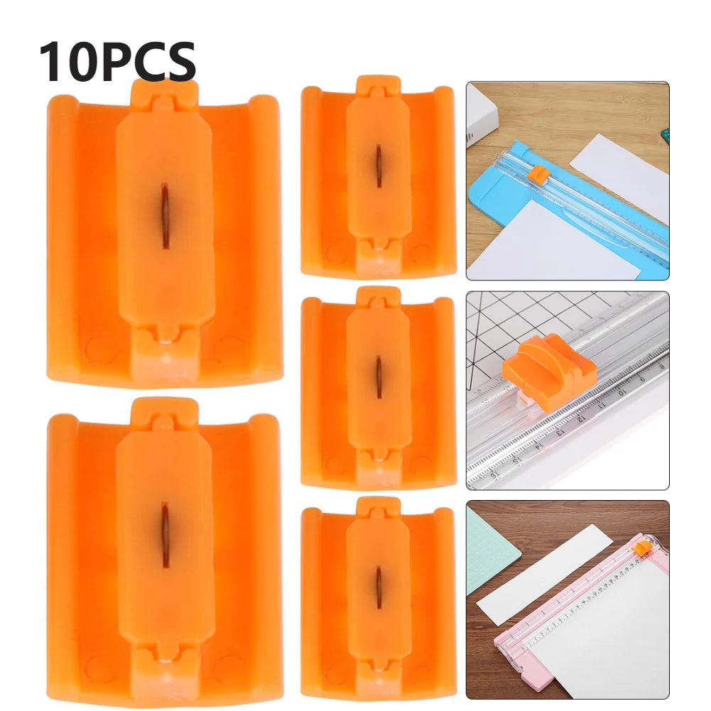 Paper Cutter Spare Knife Portable Slicer Replacement Blade Convenient Zpaxo 10PCS Orange
