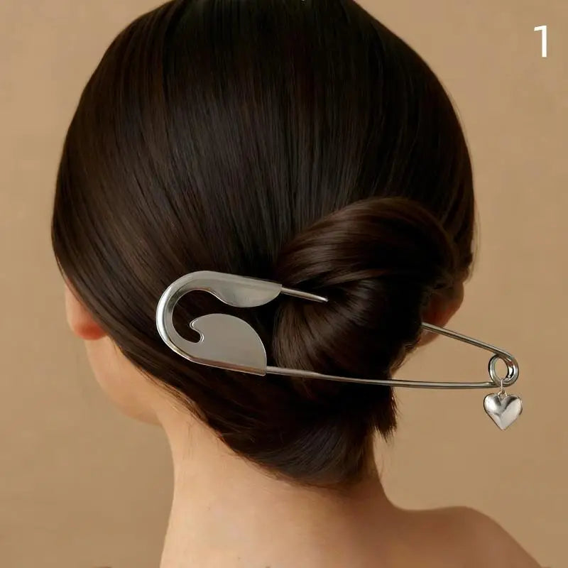 Giant Safety Pin Hair Clip Large Metal Clips Barrettes Women Girls Zpaxo 1