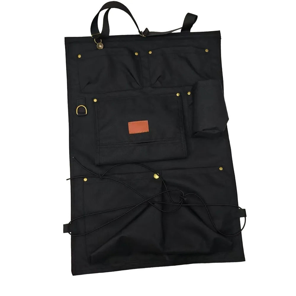 Multiple Compartment Car Seats Back Organizer Canvas Material Bottle Holder Automotive Back Pockets Kids Kick Mat Zpaxo Black