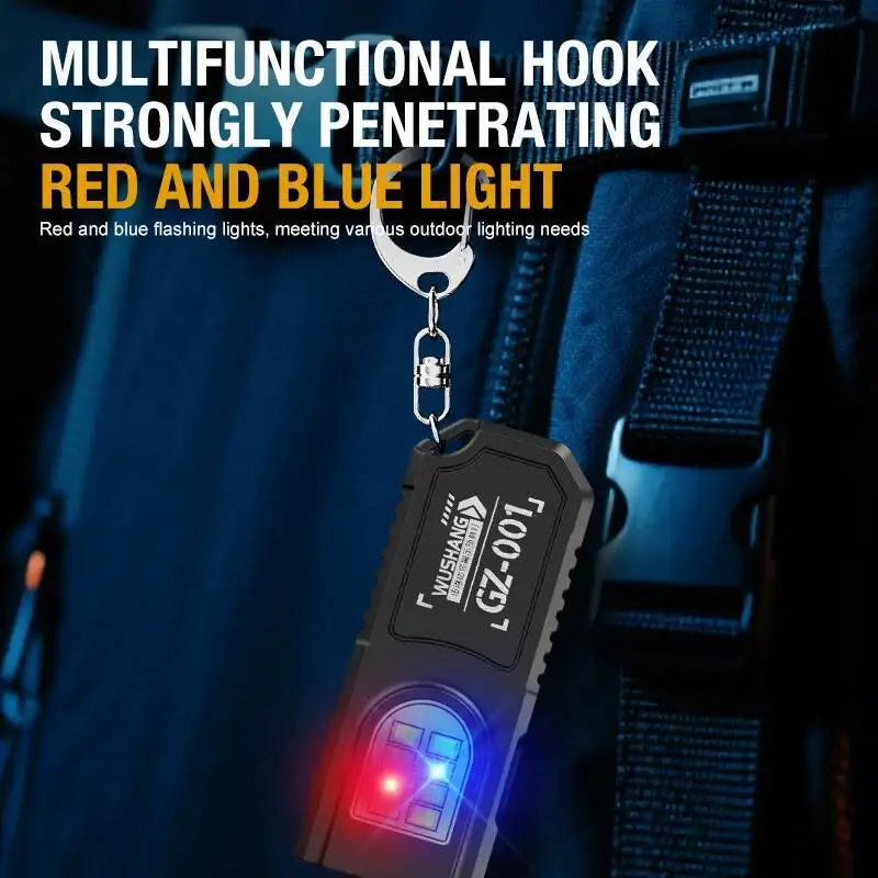 Mini COB LED Keychain Flashlight – USB-C Rechargeable Torch