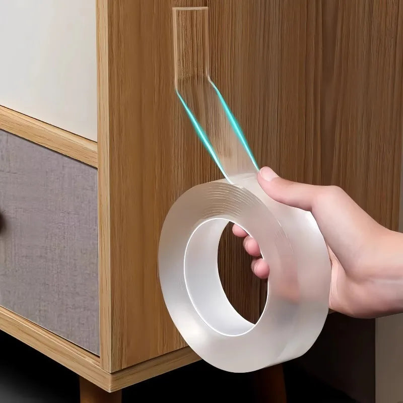 Nano Double-Sided Tape Non-Trace Hook Adhesive Acrylic Double-Sided Tape Transparent Tape Water Proof Nano Adhesive Zpaxo