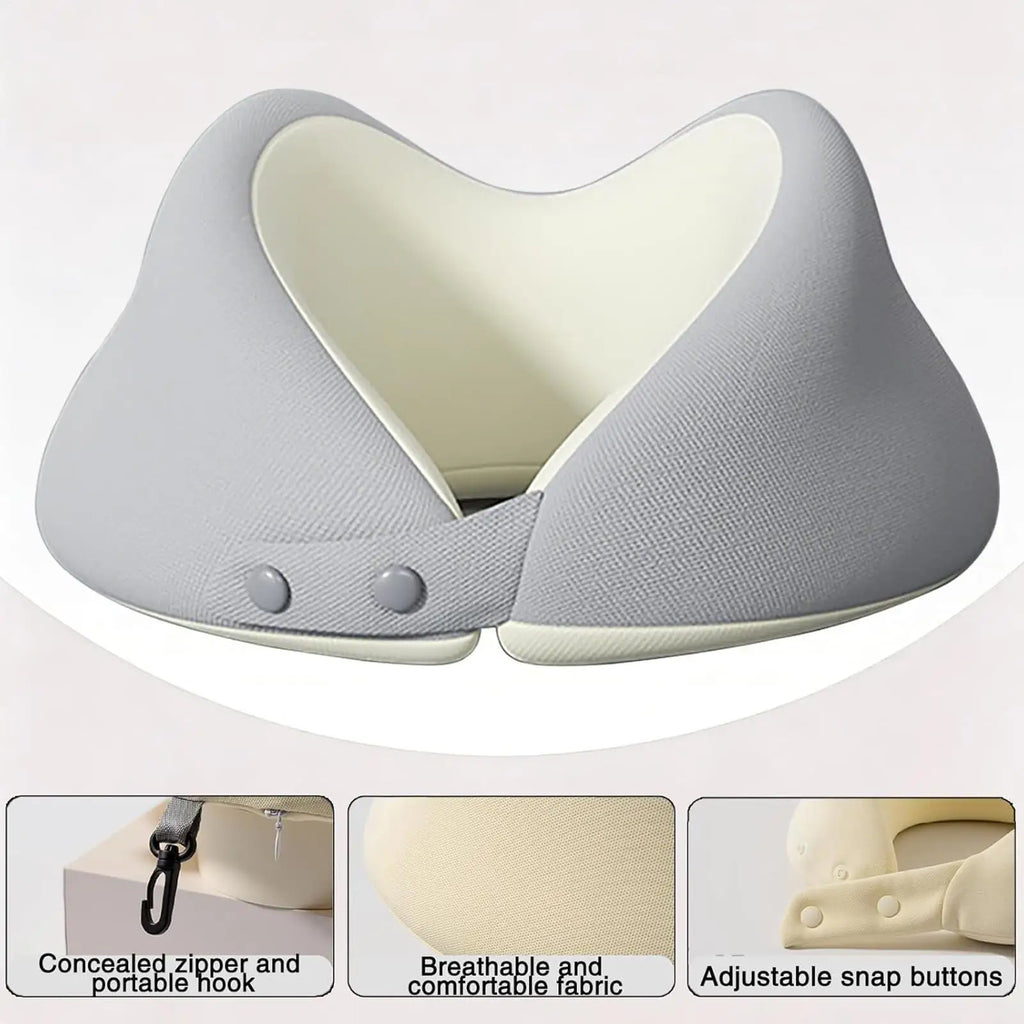 Travel Neck Pillow Ergonomic Portable Adjustable Plane Storage Case