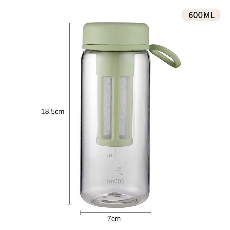 Cold Brew Coffee Pot High-capacity Espresso Filter Bottle Cold Brewing Pot Portable Iced Brew Coffee Maker Juice Coffe Kettle Zpaxo 600ML Green