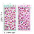 Sweet 3D Cherry Blossom Sticker Romantic Trendy Relief Flower Stickers DIY Scrapbooking Notebook Stationery Decal Decoration Zpaxo 1Pcs