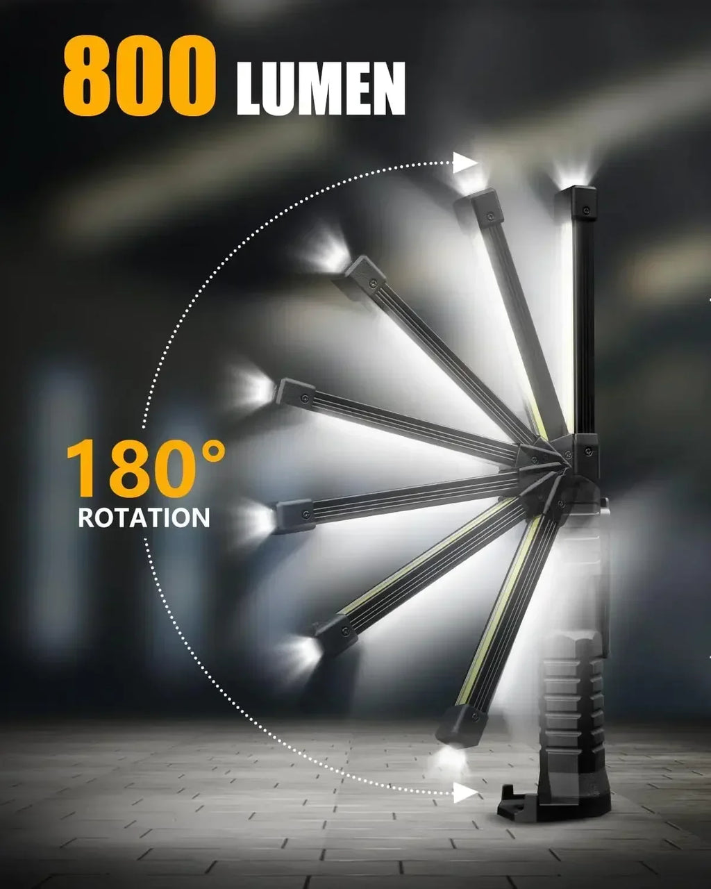 COB LED Work Light Rechargeable Magnetic Hook Camping Lantern