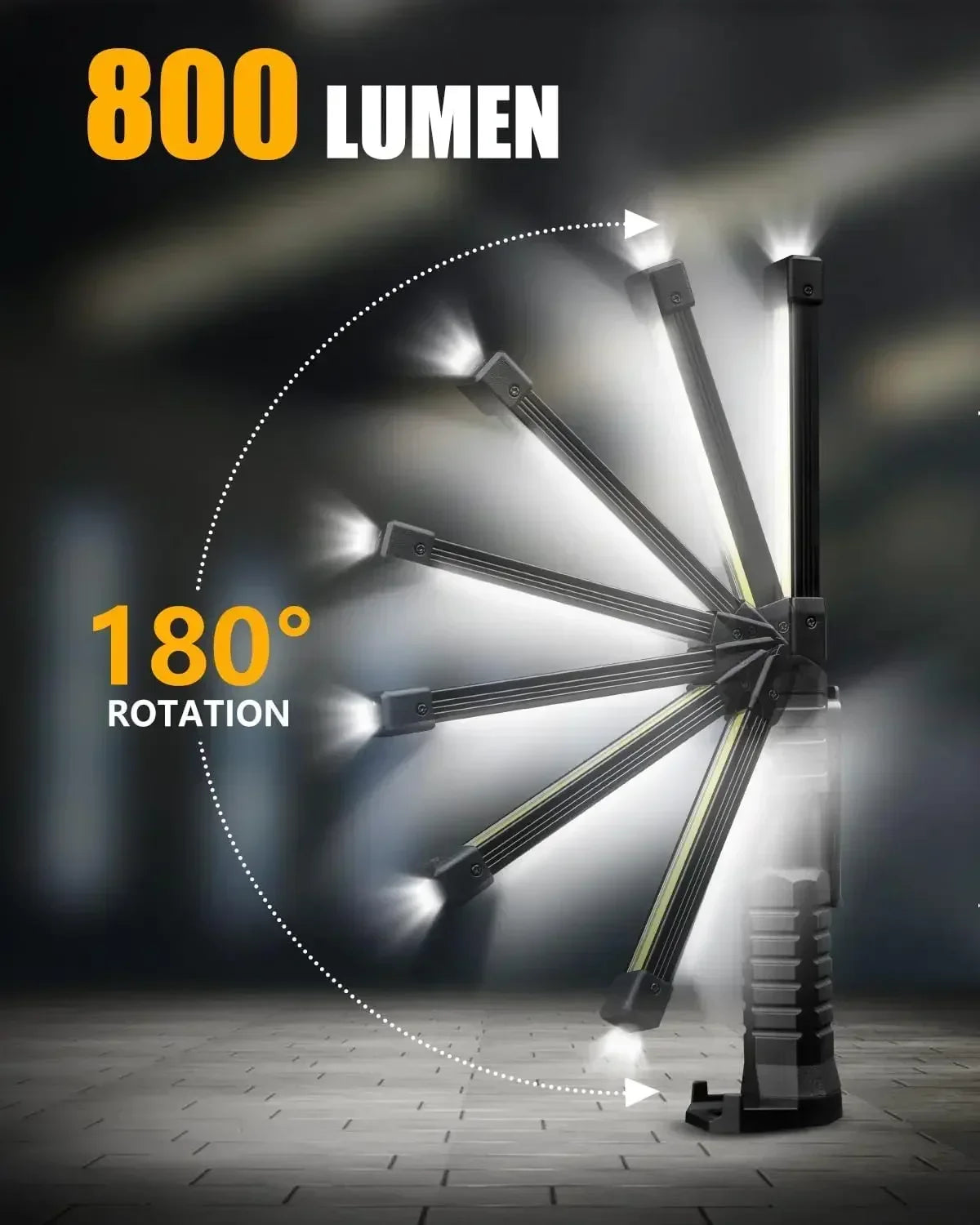 COB LED Work Light Rechargeable Magnetic Hook Camping Lantern