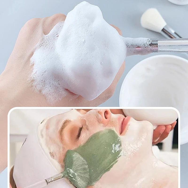 Facial Cleanser Brush Soft Hair Face Massage Wash Brush Face Mask Brush Portable Skin Care Tool Zpaxo
