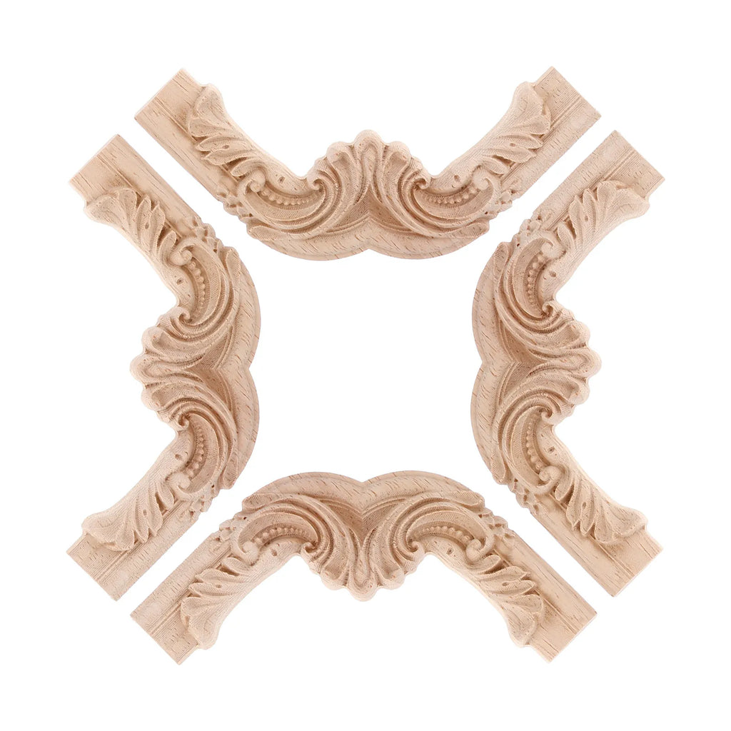 Wood Carved Appliques French Luxury Decorative Corner Onlays