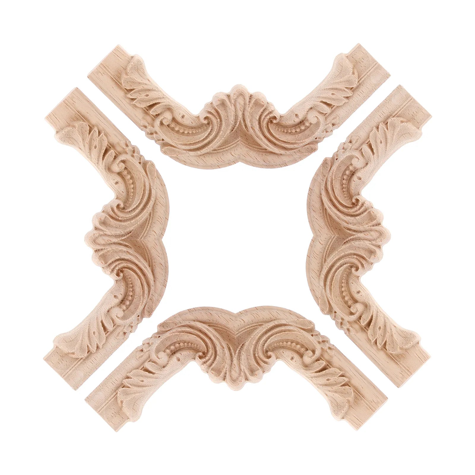 Wood Carved Appliques French Luxury Decorative Corner Onlays