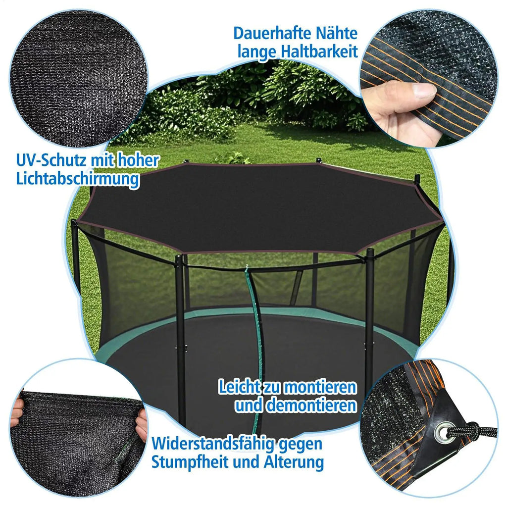 10/12/14FT Trampoline Sunshade Tent Cover Trampoline Shade Cover Trampoline Protection Cover Compatible Sunshade Accessories Zpaxo