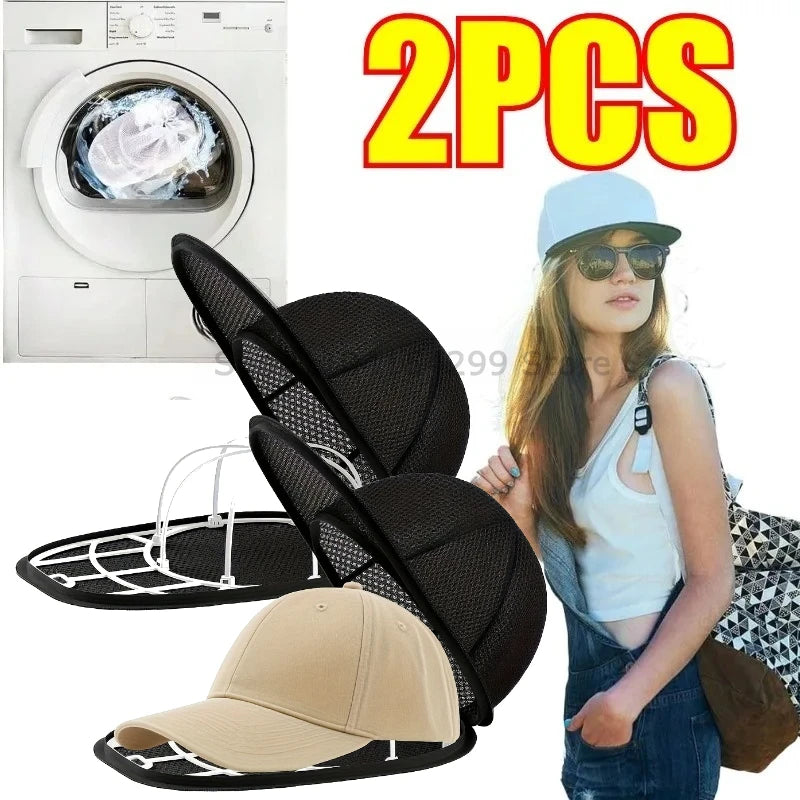 Hats Washing Machine Hat Washing Protector Hat Cleaning Machine Washable Laundry Bag Anti-Deformation Secure Hat Storage Solutio Zpaxo