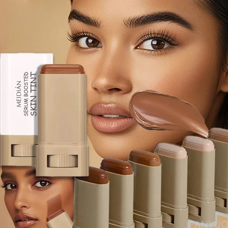Bronze Foundation Stick Balm Serum Boosted Skin Tint Nourishing Silky