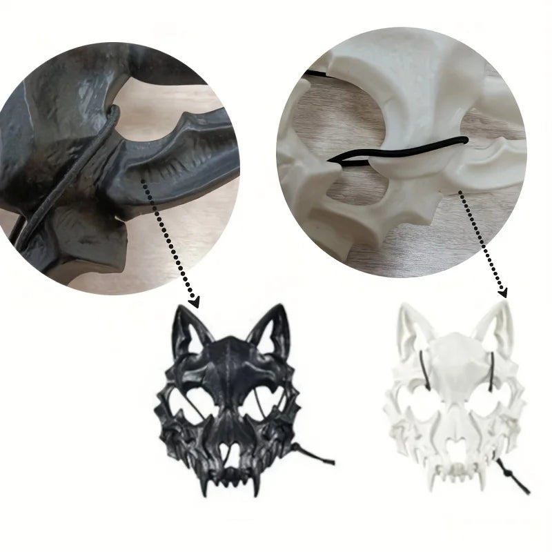 White Wolf Mask Party Accessories Gifts Her Him Holiday Decorations