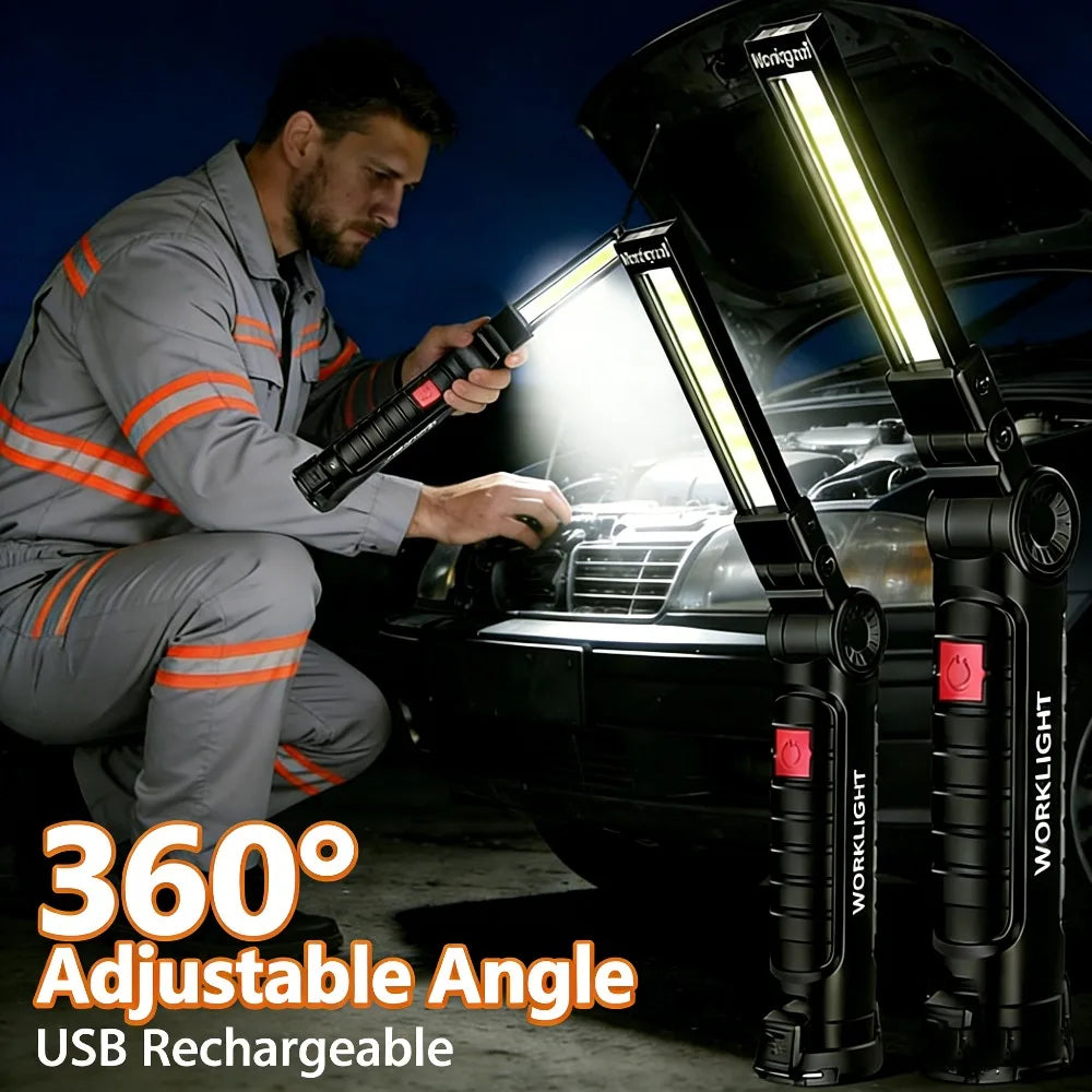 KDULIT COB LED Work Light – Magnetic Base & USB Rechargeable