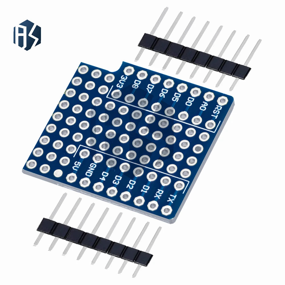 Dual-sided Protoboard Shield Wemos D1 Mini High-density Insulated Zpaxo