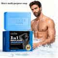 SADOER Men's 3-in-1 Witch Hazel & Aloe Bar Soap | Face & Body Men's Bar Soap Zpaxo 100g