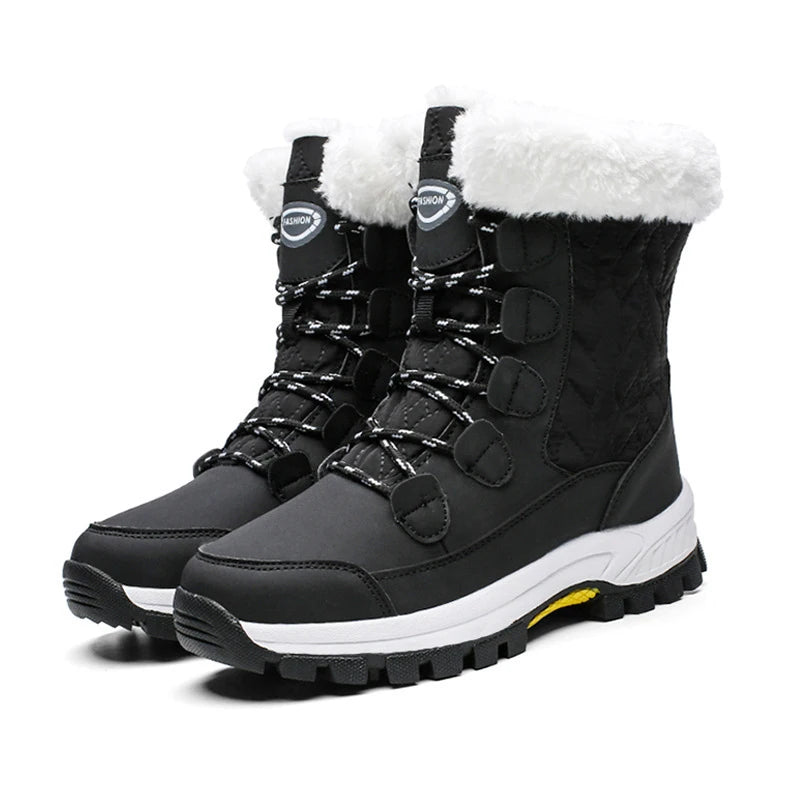 CINESSD Women Classic Snow Boots Winter Warm Shoes Handmade Platform Zpaxo Black 36 China Mainland