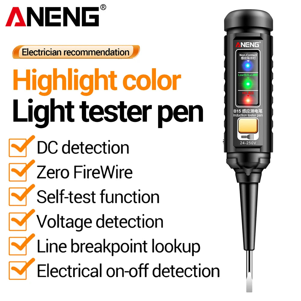 ANENG B15 24-250V Highlight Indicator Light Screwdriver Tester Pen Zpaxo