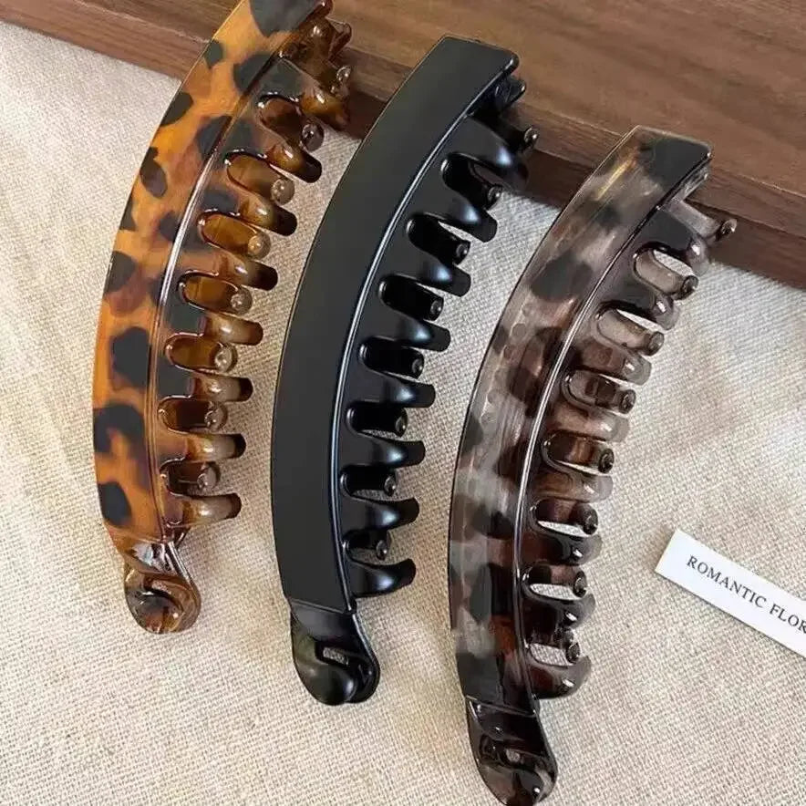 Tortoiseshell Banana Hair Clip Fish Shaped Hairpin For Women Hair Accessories Hairgrips Twist Clamp Ponytail Barrettes Headwear Zpaxo 3pcs