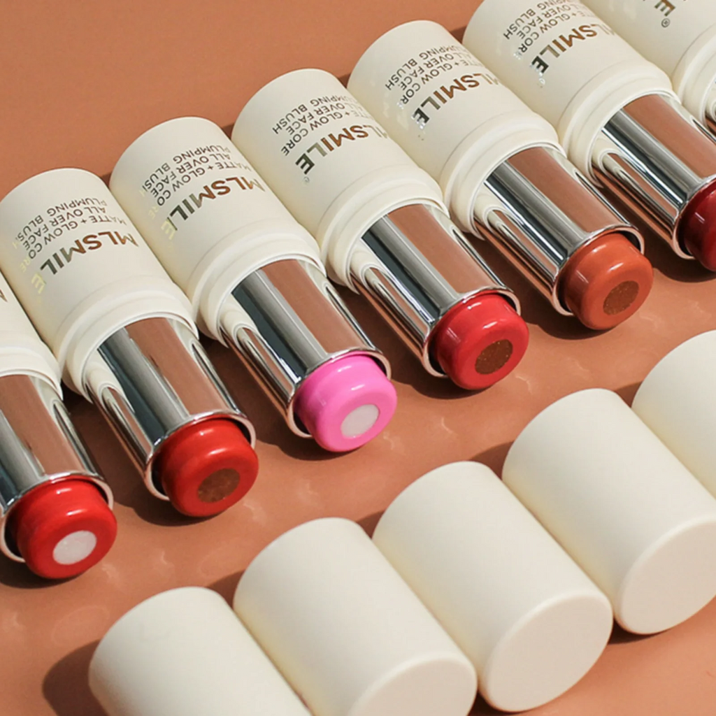 1PC 2-in-1 Berry Tone Sandwich Blush Stick - Long-Wearing, Matte & Highlighting, Contouring, Multi-Functional Solid Blusher Zpaxo