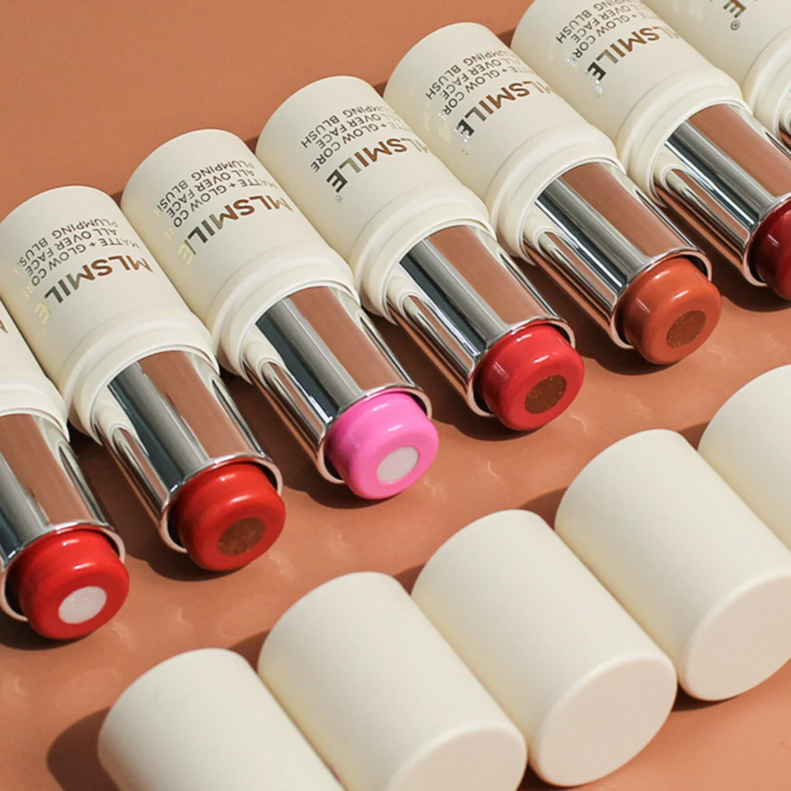 1PC 2-in-1 Berry Tone Sandwich Blush Stick - Long-Wearing, Matte & Highlighting, Contouring, Multi-Functional Solid Blusher Zpaxo