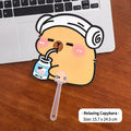 Cute Capybara Die-Cut Handheld Fan | Portable Kids Summer Fan Novelty Handheld Fan Zpaxo Multi-Color-2