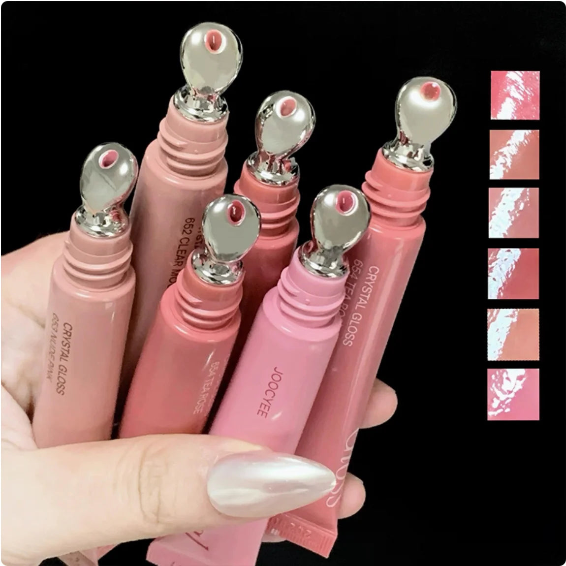 JOOCYEE Crystal Gloss Liquid Lip Tint moisturizer lip gloss Hydrate Lips Makeup Long Last Original Makeup Cosmetics Zpaxo