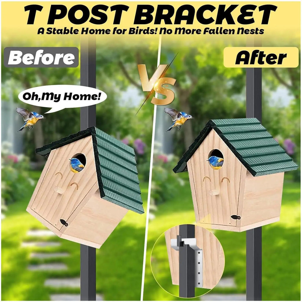 T Post Mount Bracket Weather-resistant Adjustable Anti-tip Stand