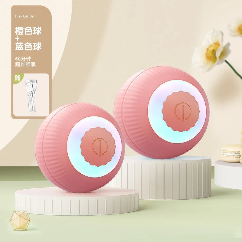 Interactive Cat Toys Automatic Rolling Ball Fake Tail Rechargeable Electric Pet Interactive Toy Dog Training Imitate Mouse Tail Zpaxo 2PCS Pink Normal New Version