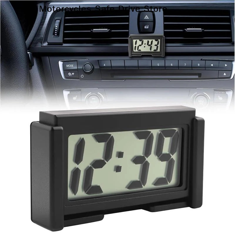 CMCar Dashboard Self-adhesive Mini Clocks Car Clock Digital Large