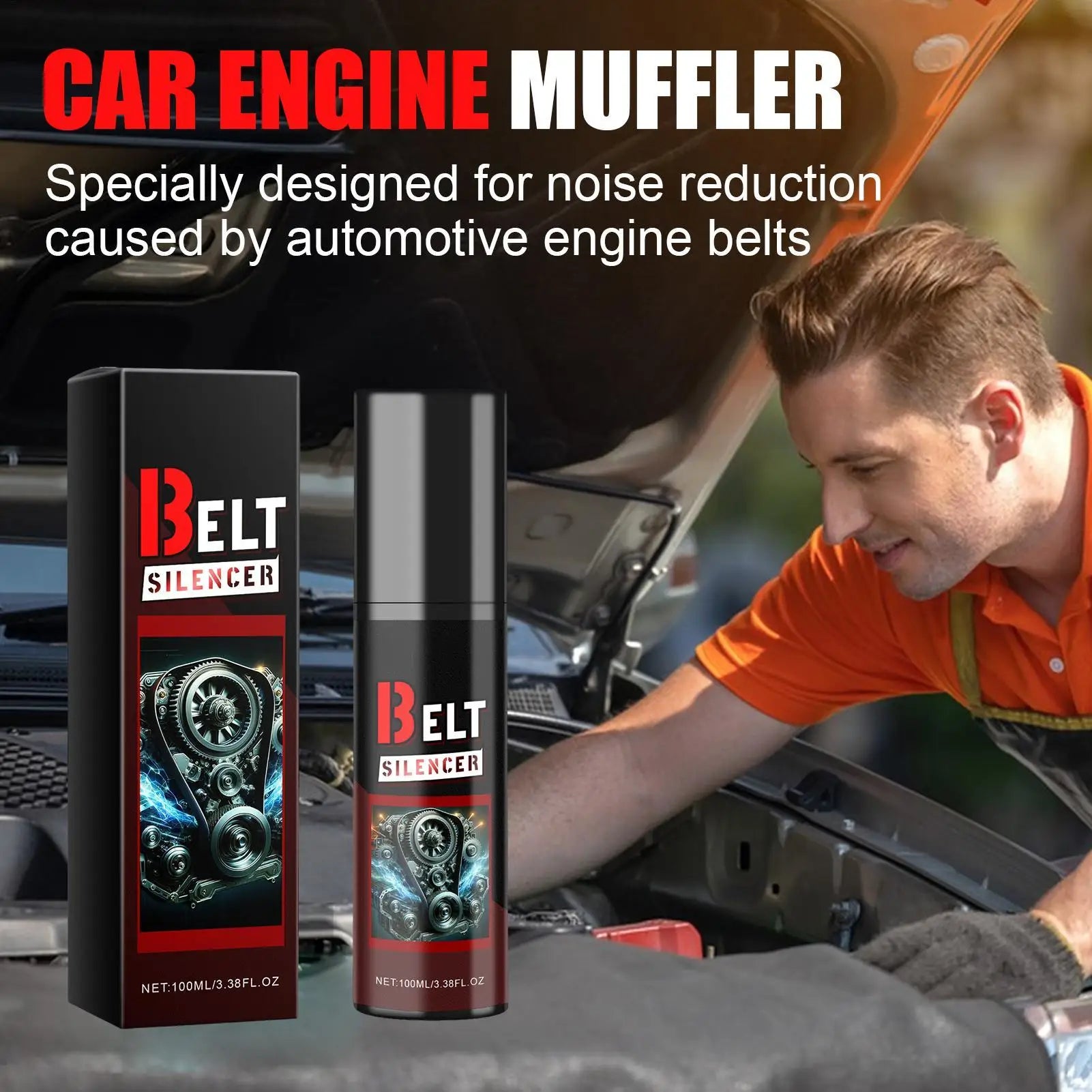Car Belt Noise Spray Prolongs Life Engine Silencers Spray-on Dressing