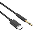 Usb Type C To 3.5mm Aux Audio Cable Headset Speaker Headphone Jack Adapter Car Aux for Samsung S20 Plus Note 20 S21 Ultra Tab S7 Zpaxo black 1m