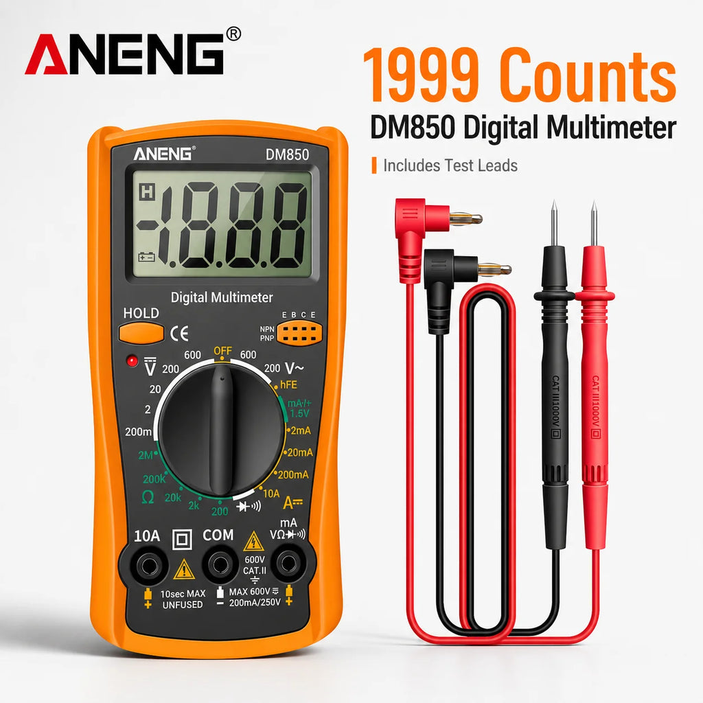 ANENG DM850 Digital Multimeter Automatic Counts Auto Current Ammeter