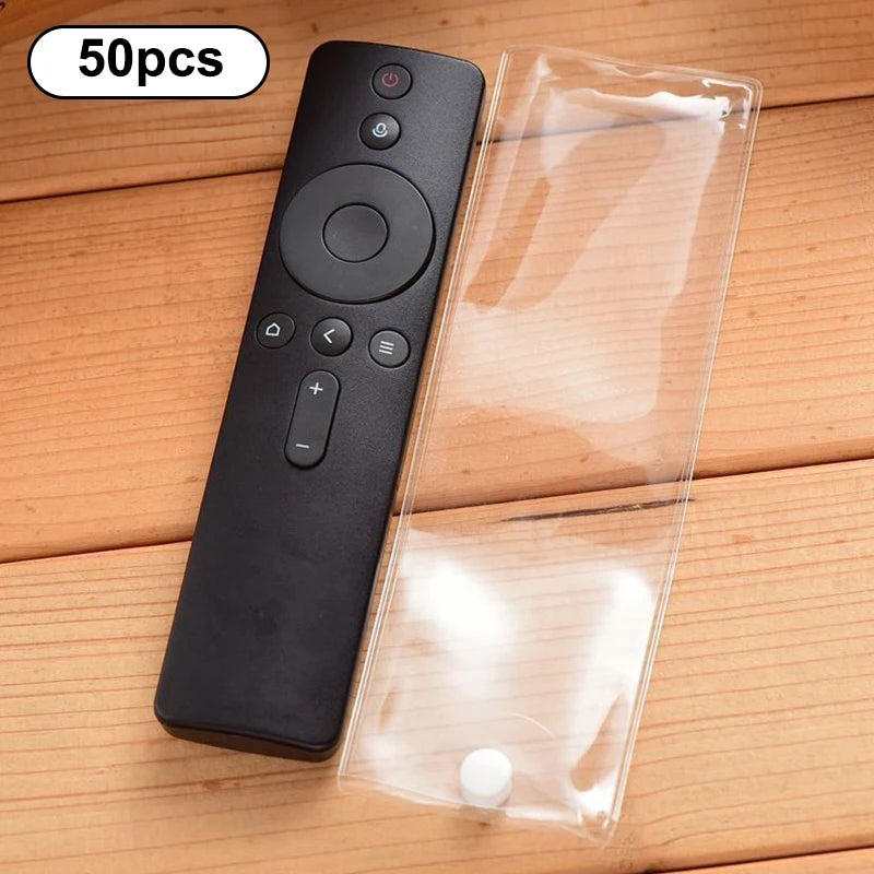 Remote Control Protective Case Transparent PU Material Washable Zpaxo 50PCS